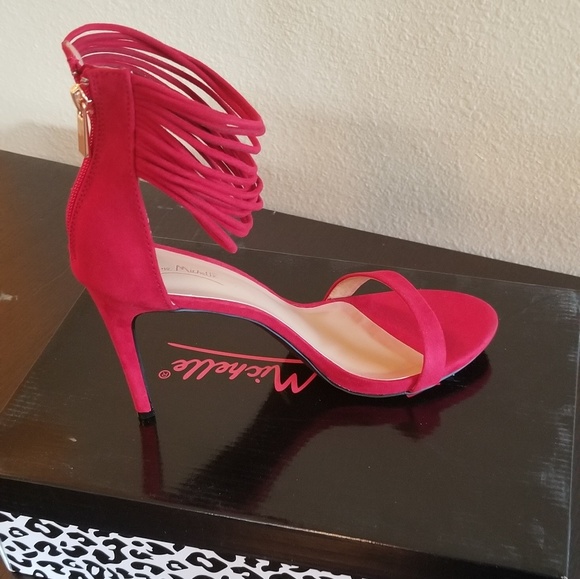 Red Michelle heels - Picture 1 of 2
